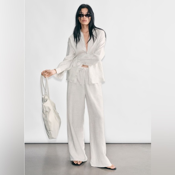 Aritzia Wilfred Lodge Linen Pant in Natural Ecru - Limited Edition Sold Out - Picture 7 of 15